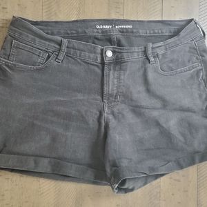 Black Old Navy Boyfriend Roll Cuff Shorts Size 14